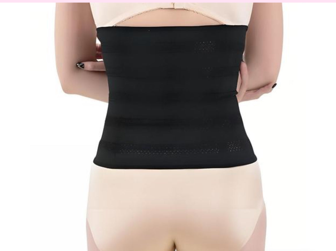 Women Body Control Waist Trainer Belt | 3 Row Hook Corset | Tummy Shaper Slimming Belt | Free Size Black