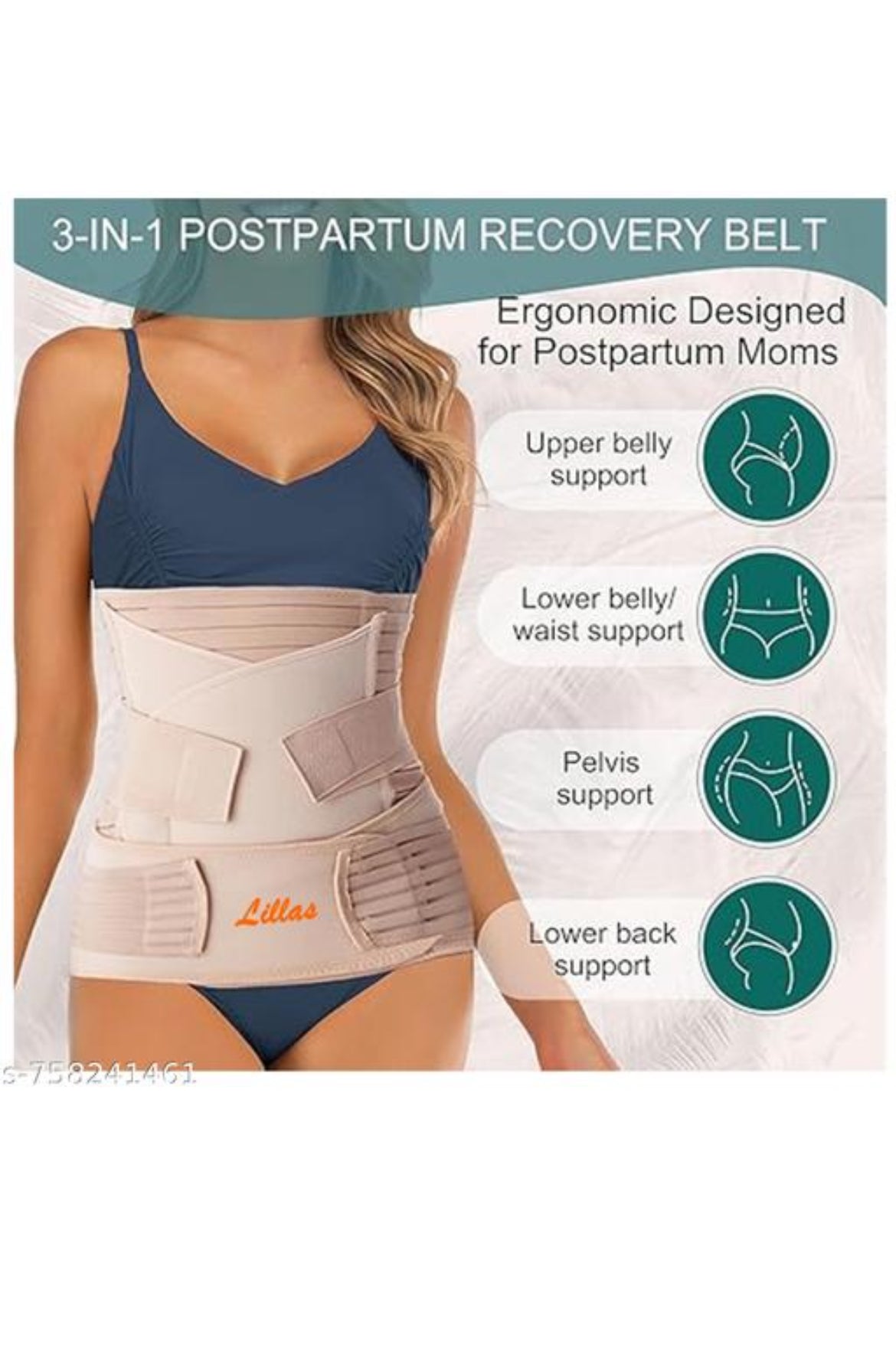 3 in 1 Postpartum Recovery Belt for Women | Belly Waist & Pelvis Support Band | Post Pregnancy Slimming Shapewear