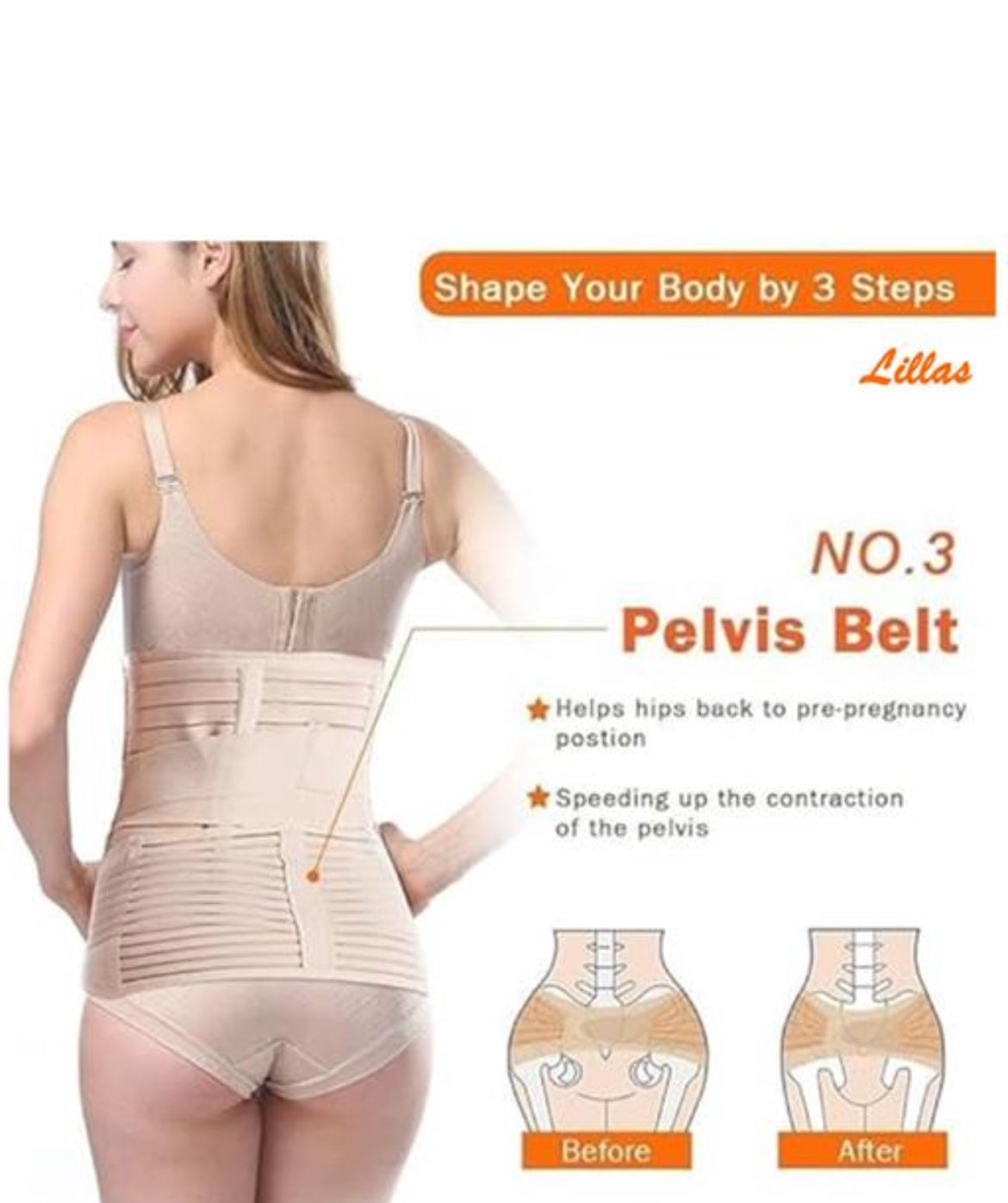 3 in 1 Postpartum Recovery Belt for Women | Belly Waist & Pelvis Support Band | Post Pregnancy Slimming Shapewear